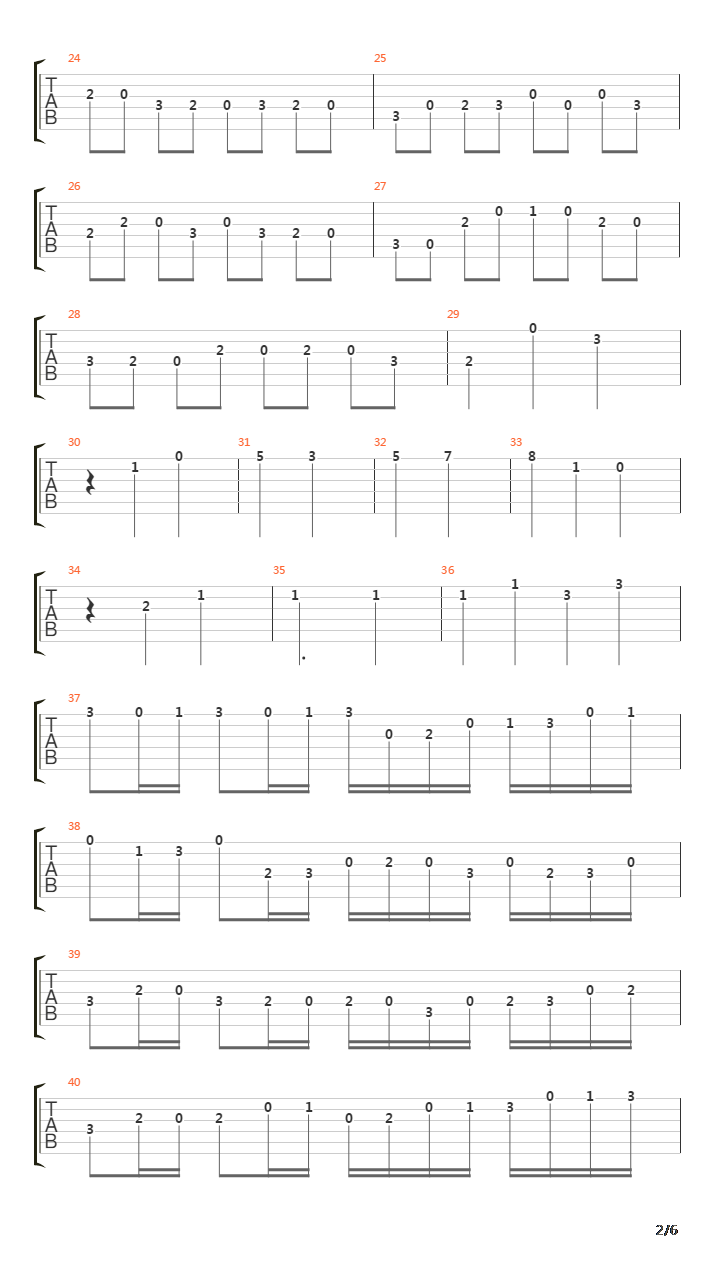 卡农(Canon)吉他谱