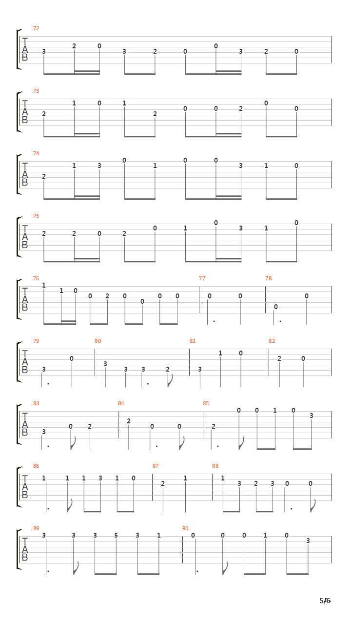 卡农(Canon)吉他谱