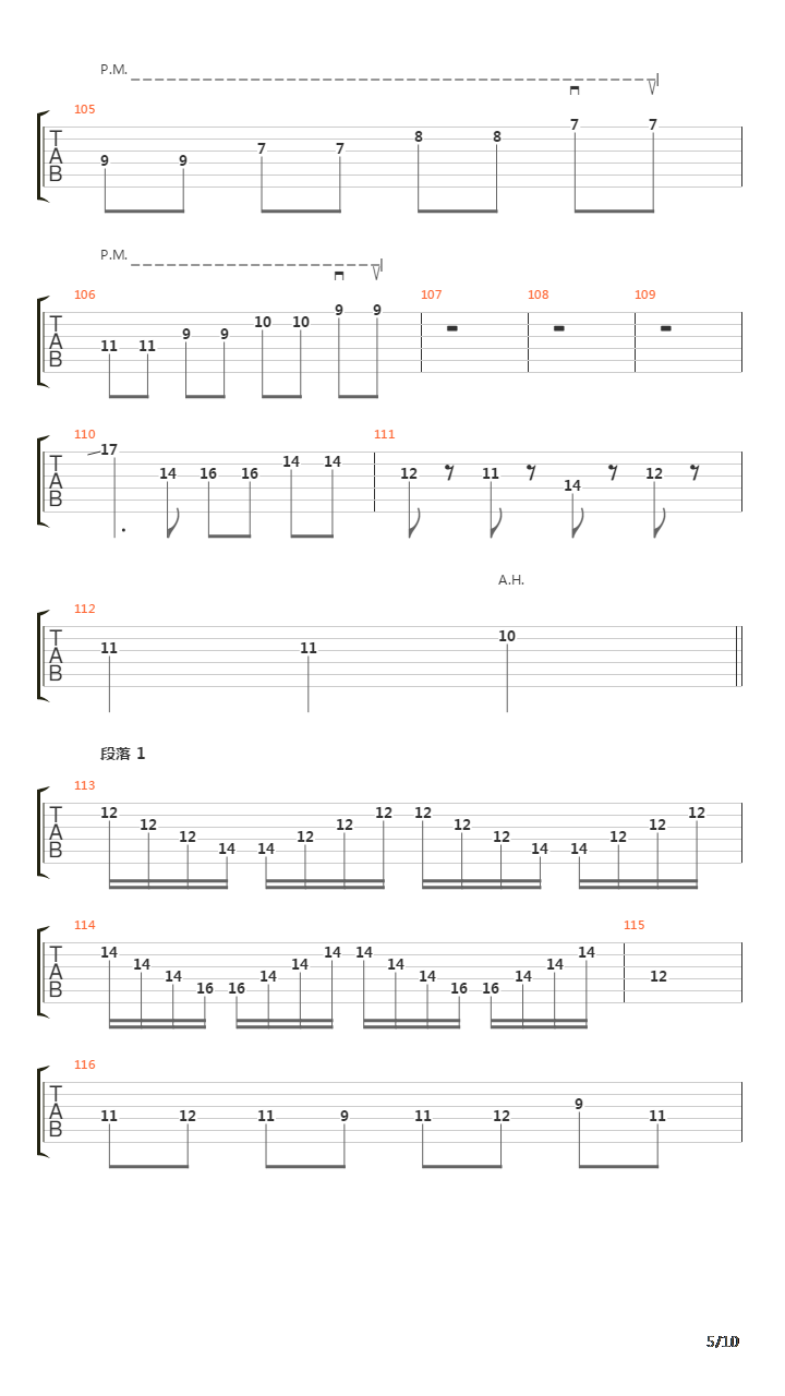 卡农 摇滚版(Canon Rock)吉他谱