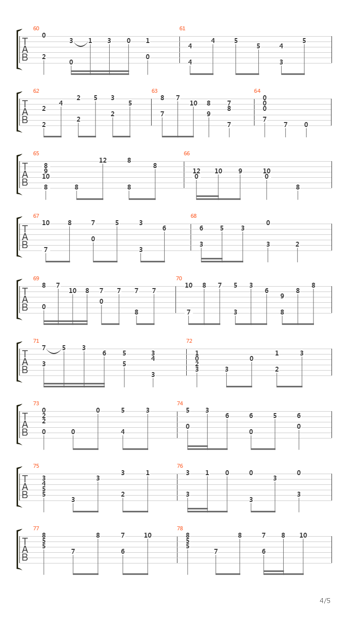 小步舞曲吉他谱