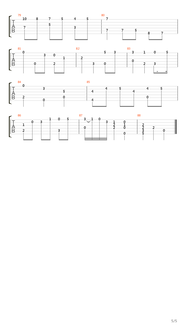 小步舞曲吉他谱