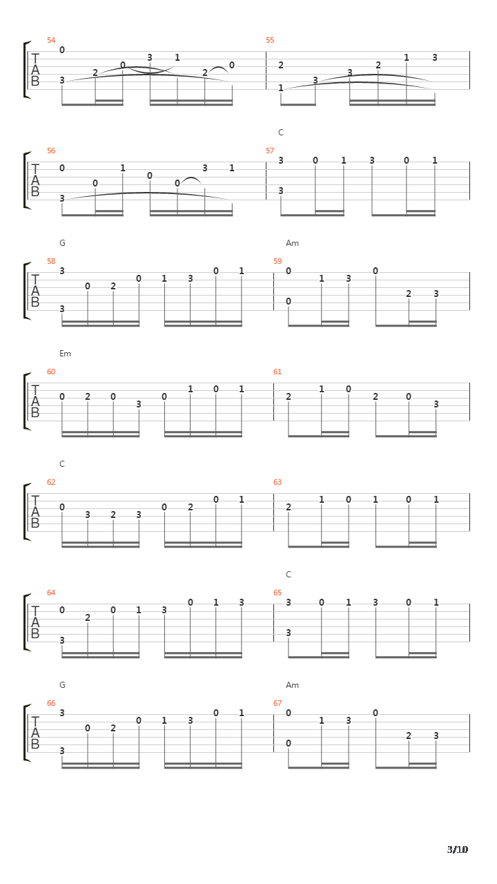 卡农(Canon)吉他谱