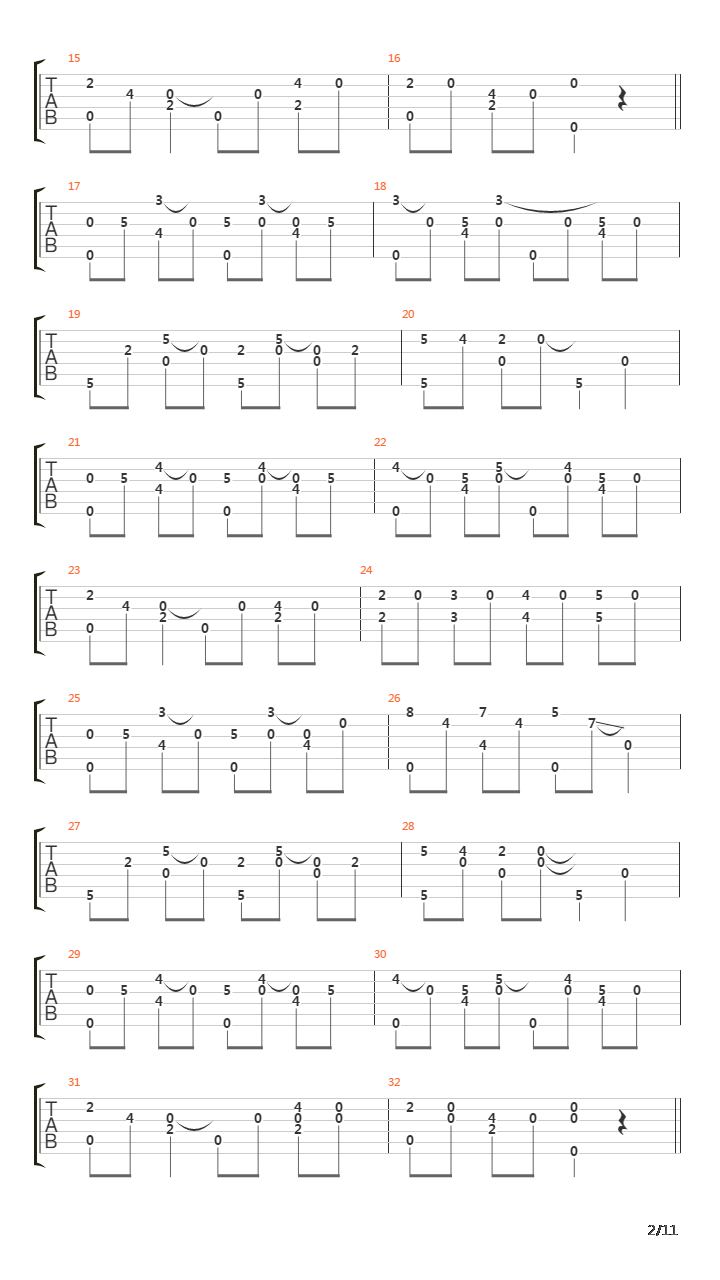 Orange吉他谱