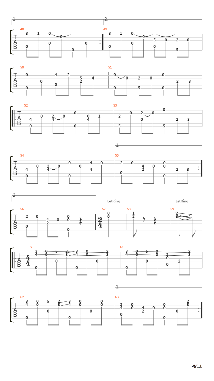 Orange吉他谱