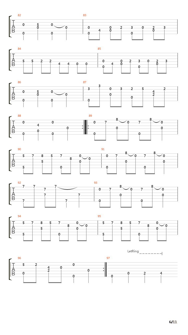 Orange吉他谱