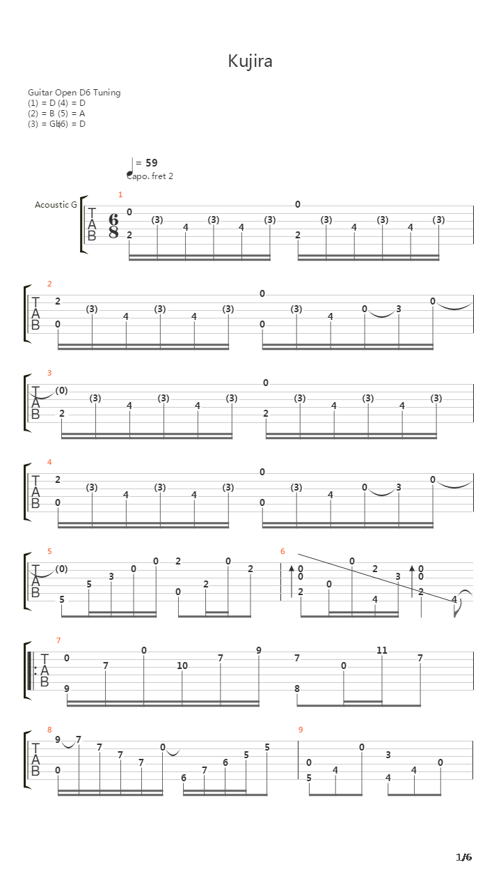 Kujira吉他谱