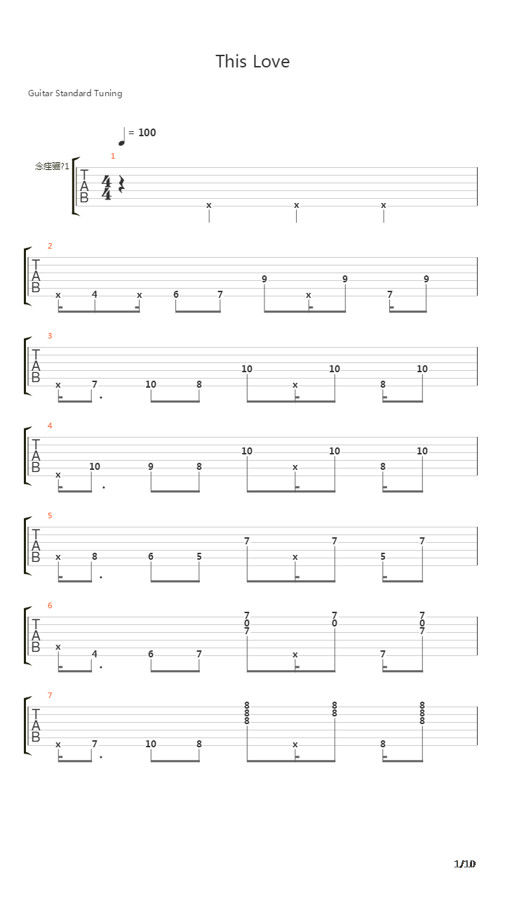 This Love吉他谱