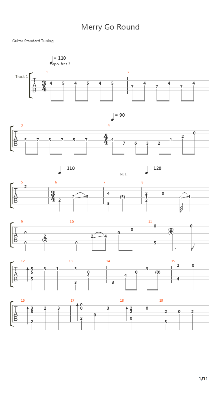 Merry Go Round吉他谱