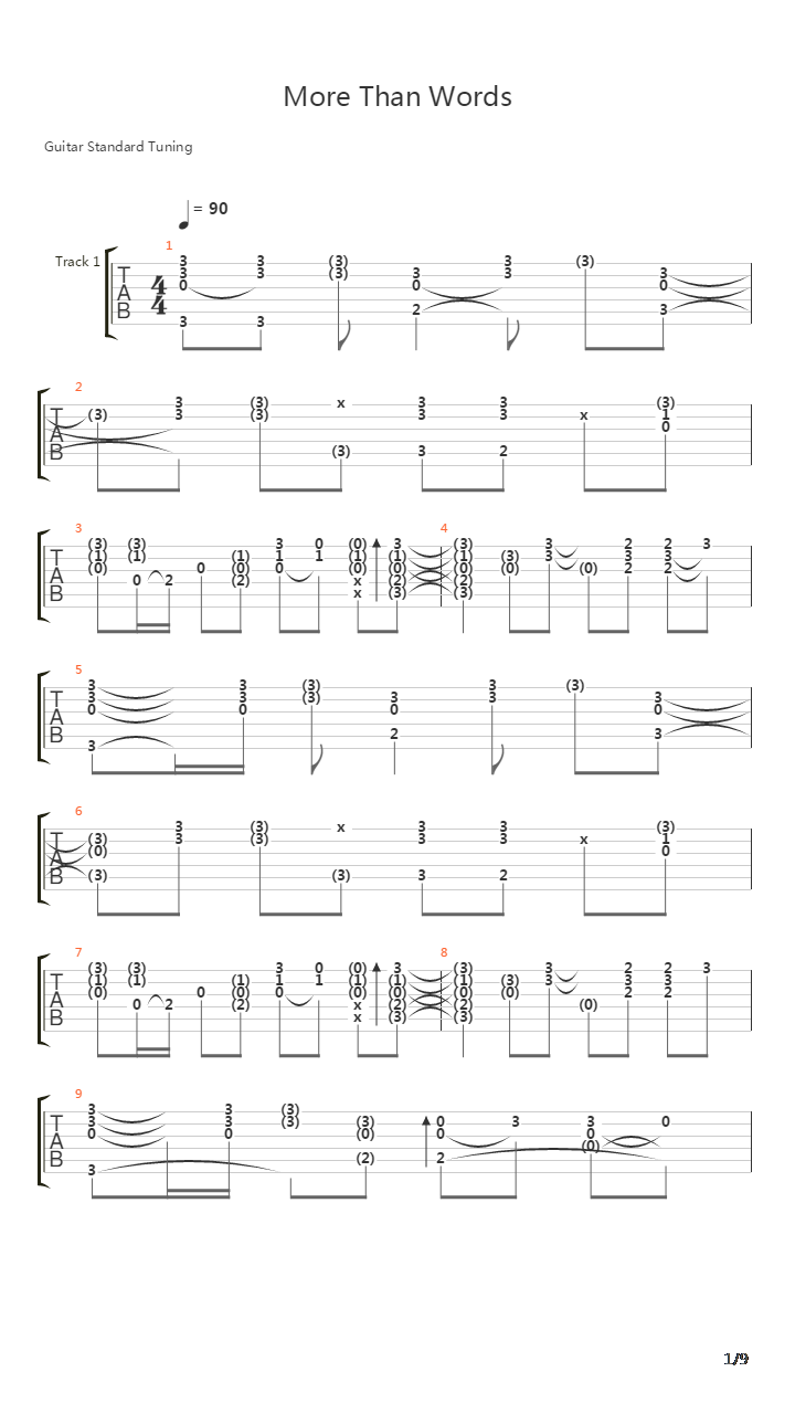 More Than Words吉他谱