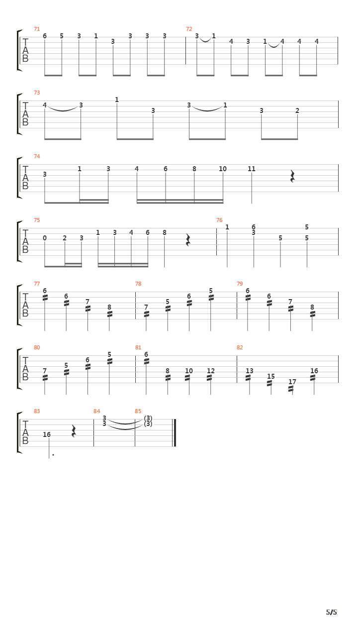 25 Symphony吉他谱