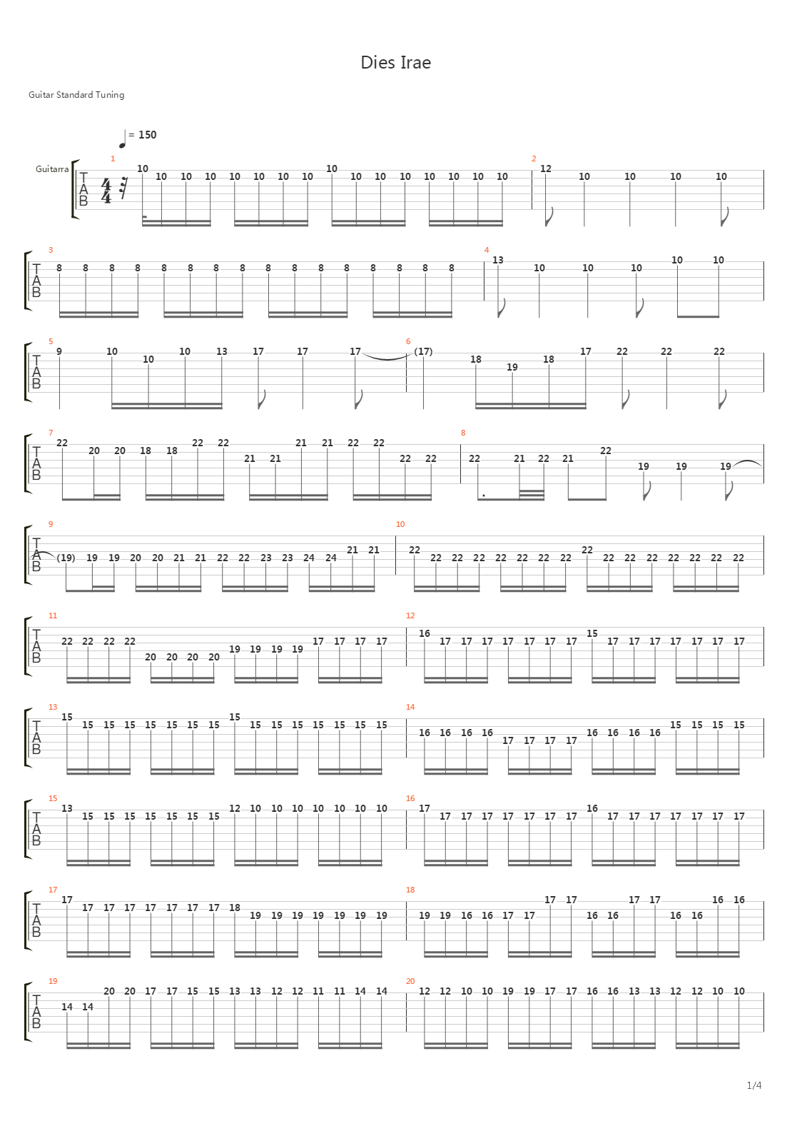 Dies Irae吉他谱
