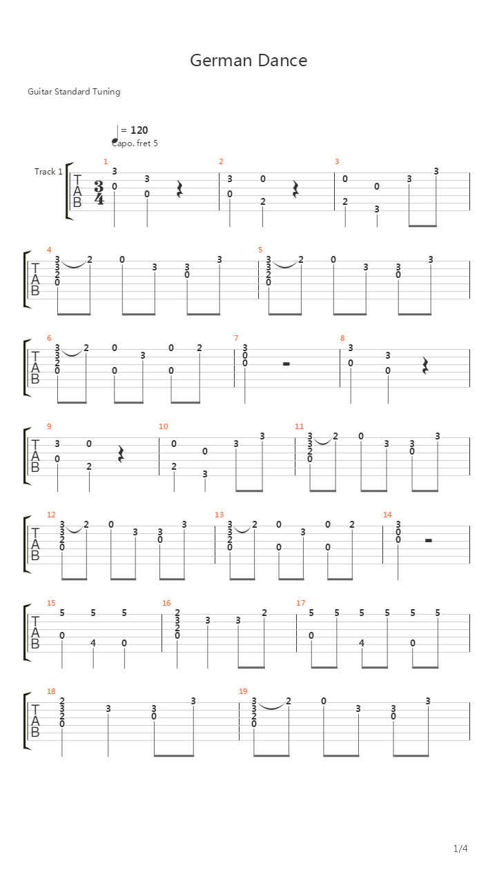 German Dance吉他谱