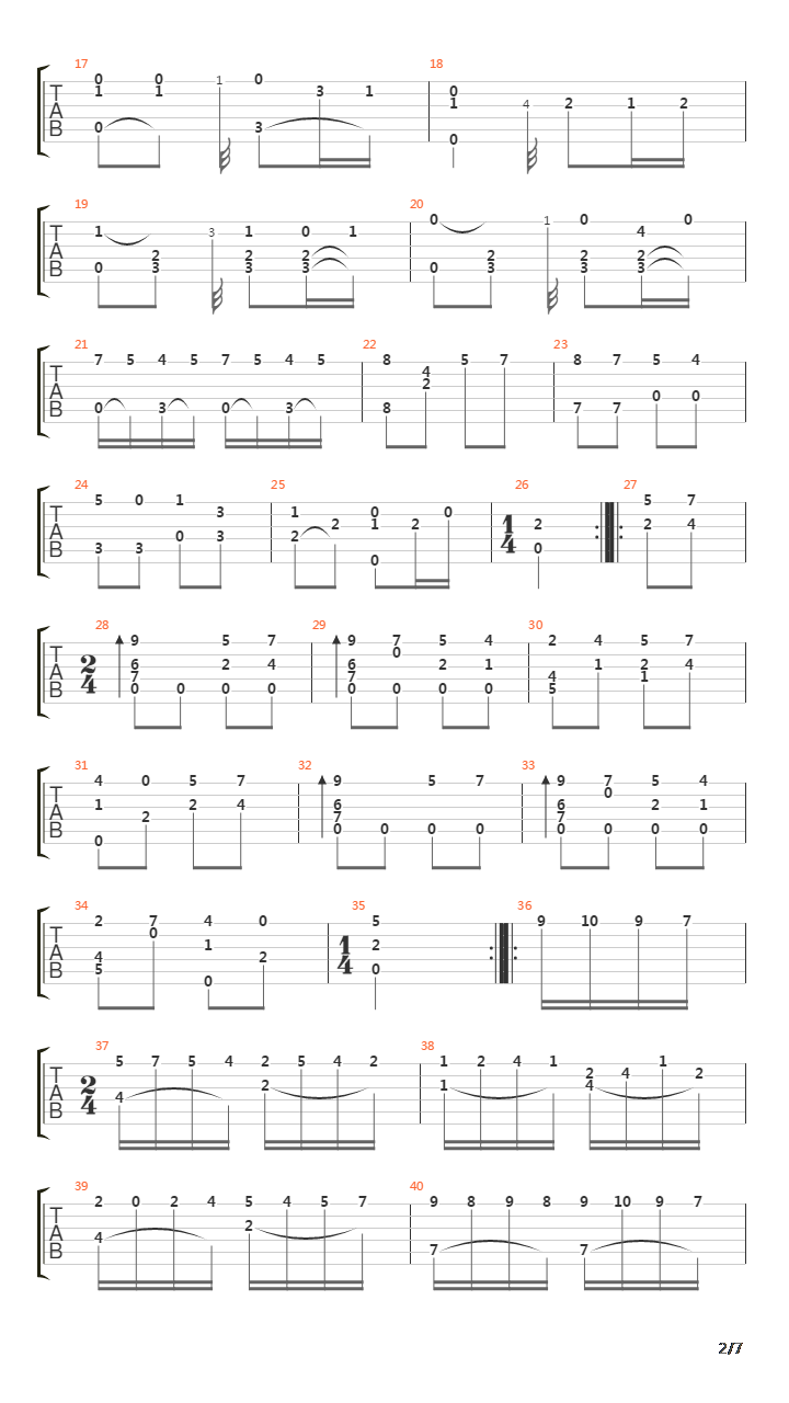 土耳其进行曲(优化指法完整独奏版华彩再修正)吉他谱