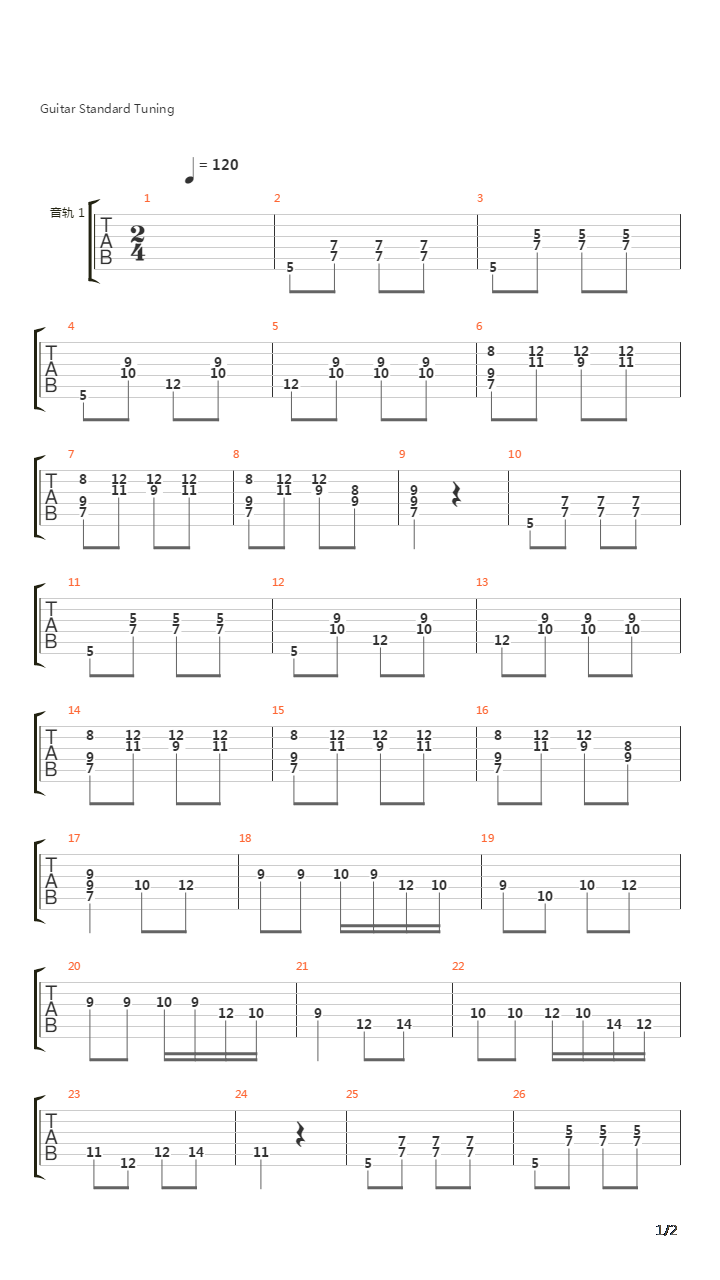 土耳其进行曲吉他谱