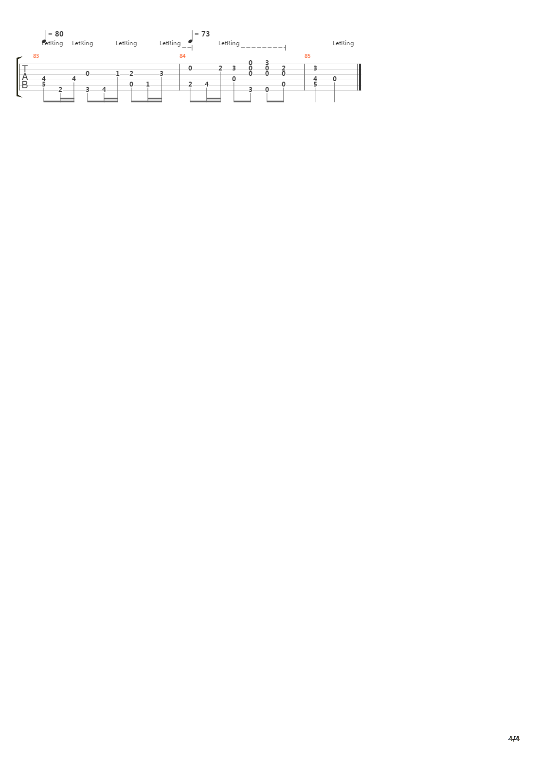 Bolero吉他谱