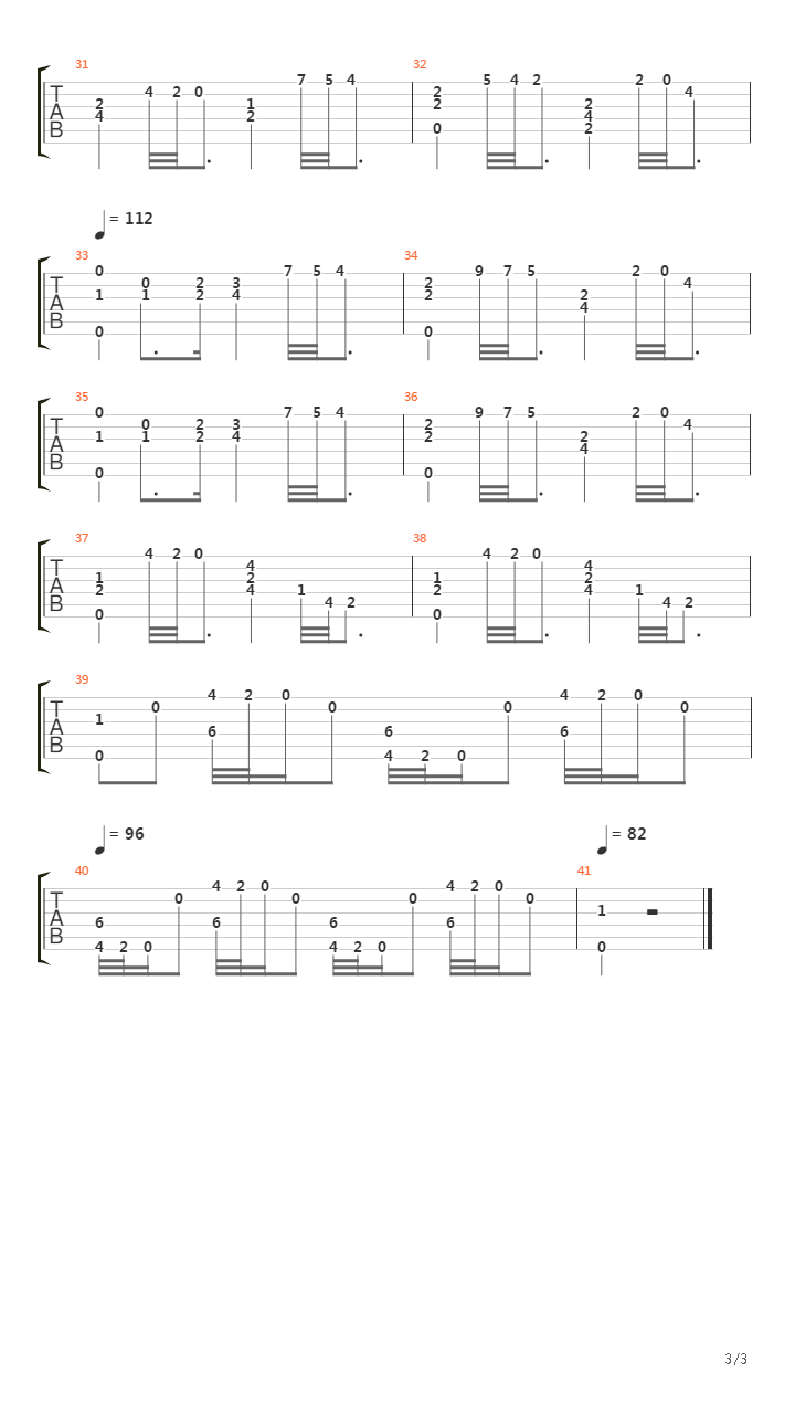 Estudio No 11吉他谱