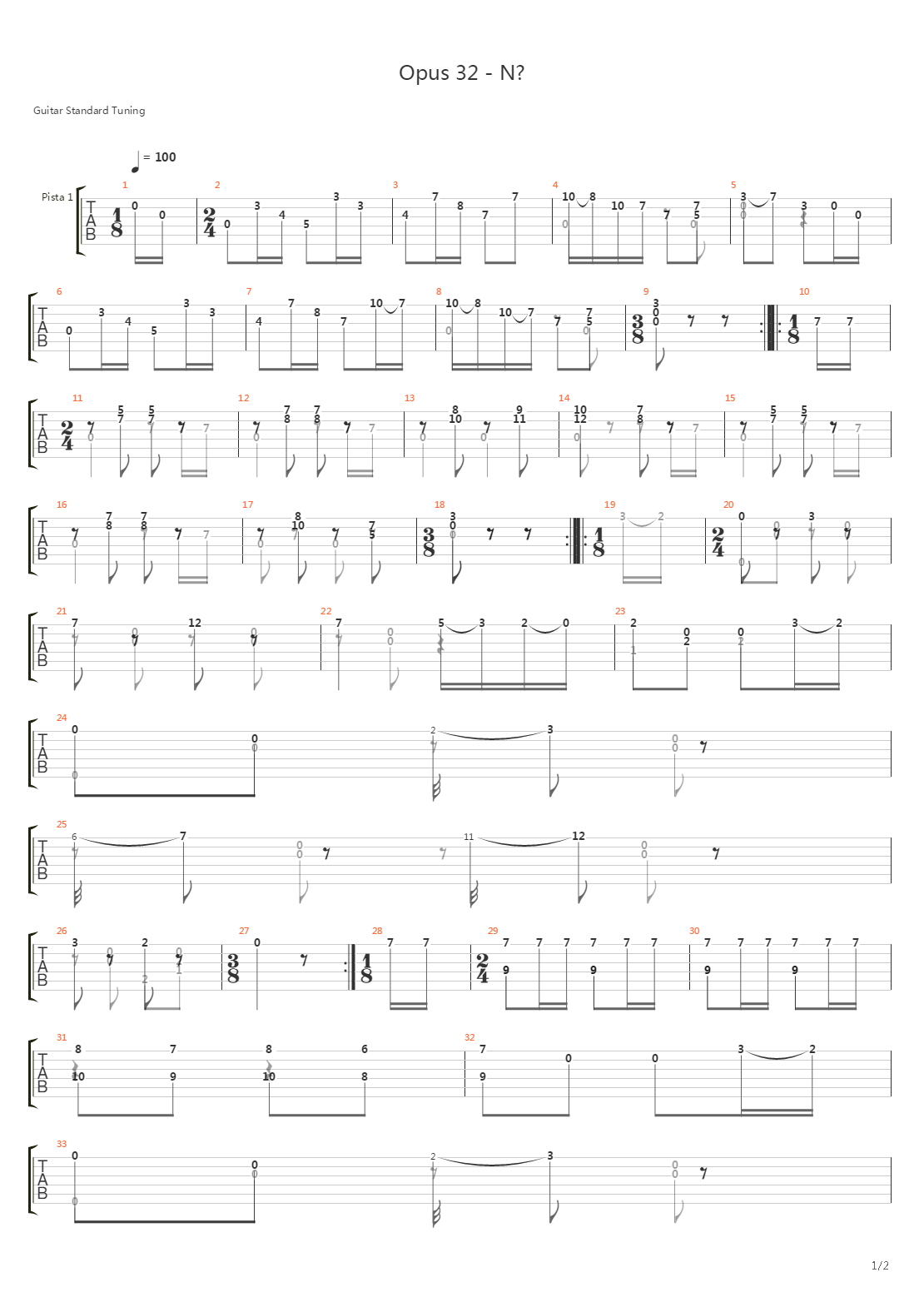 Galope Op 32 Nro 6吉他谱
