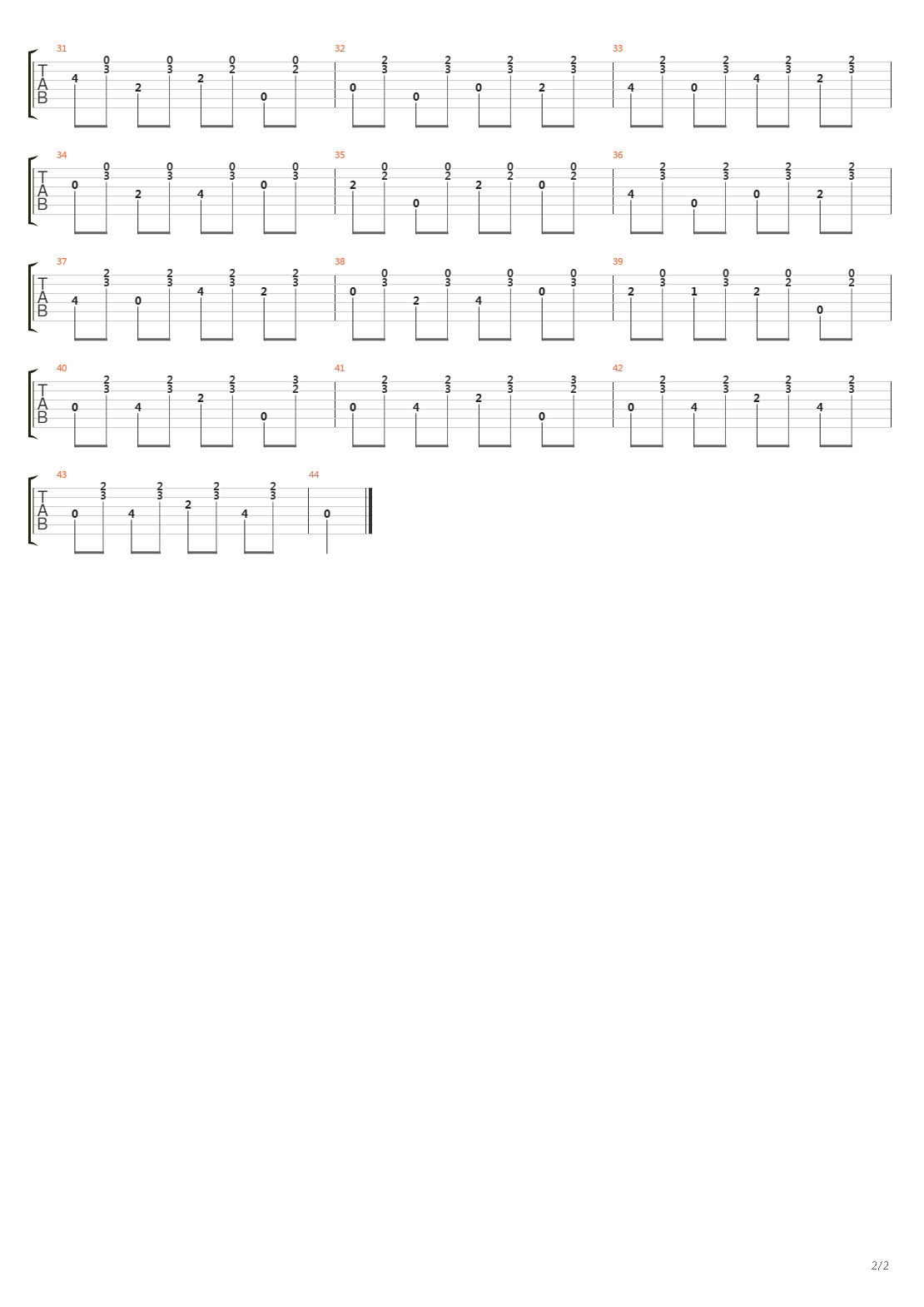 Opus 6 No 1吉他谱