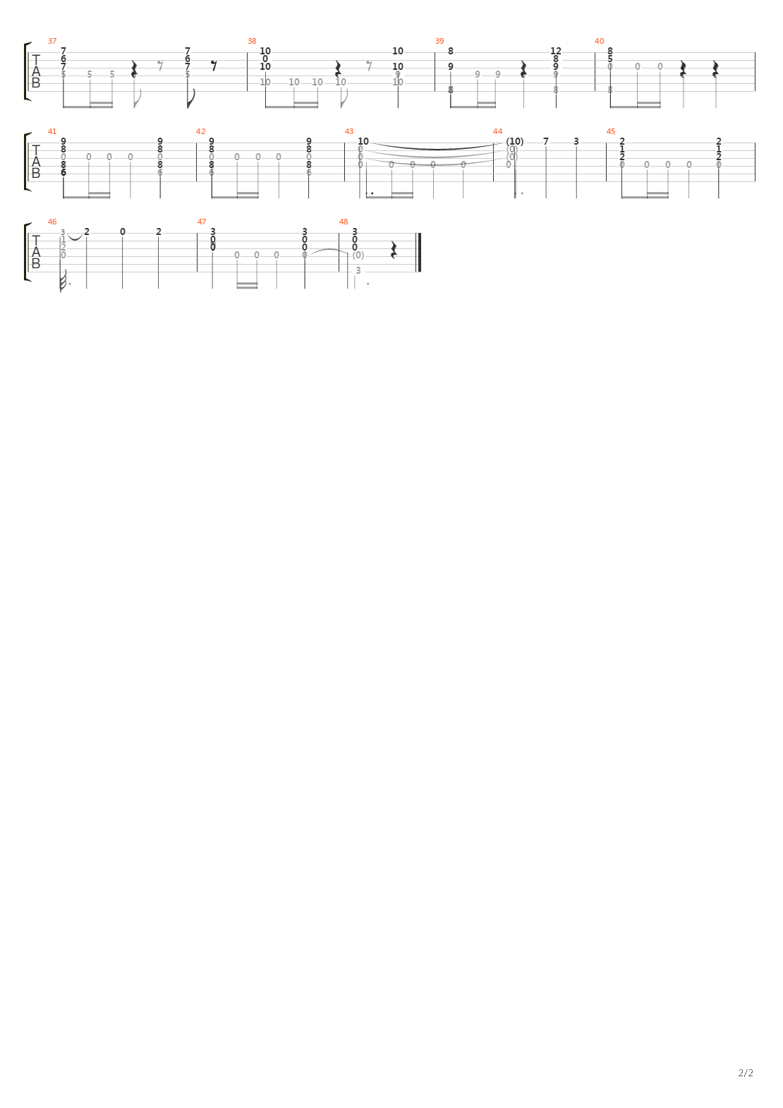 Opus 6 No 4 In G吉他谱