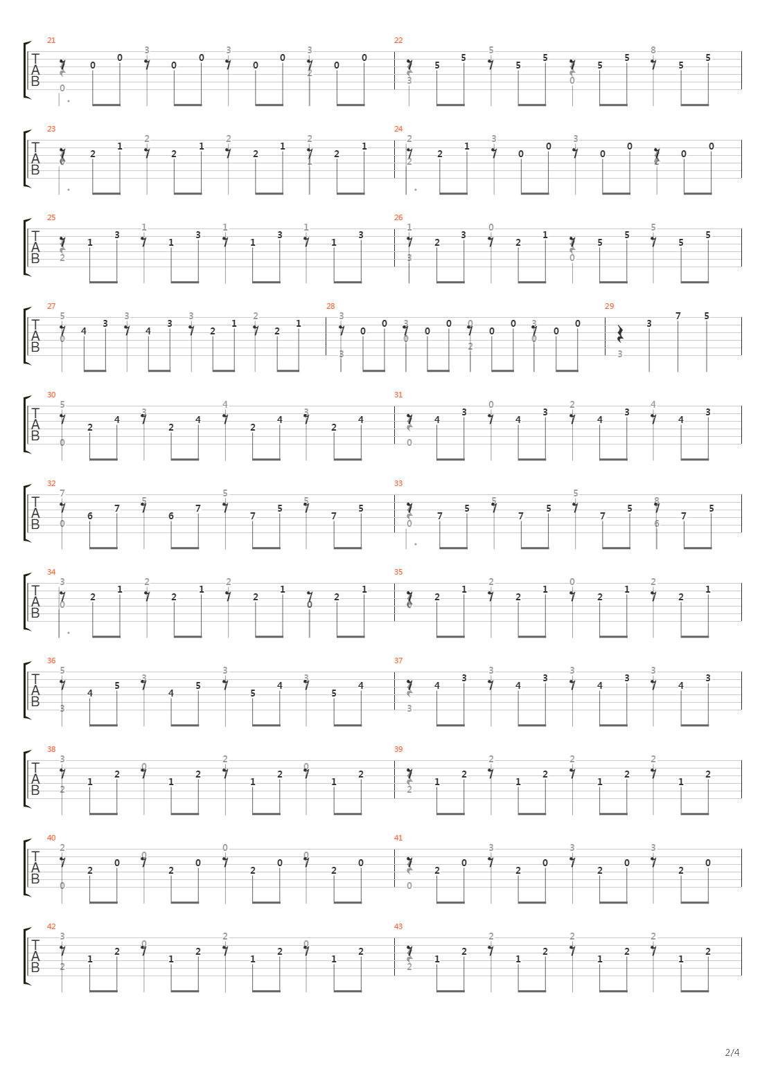 Opus 6 No 11 Etude 17吉他谱
