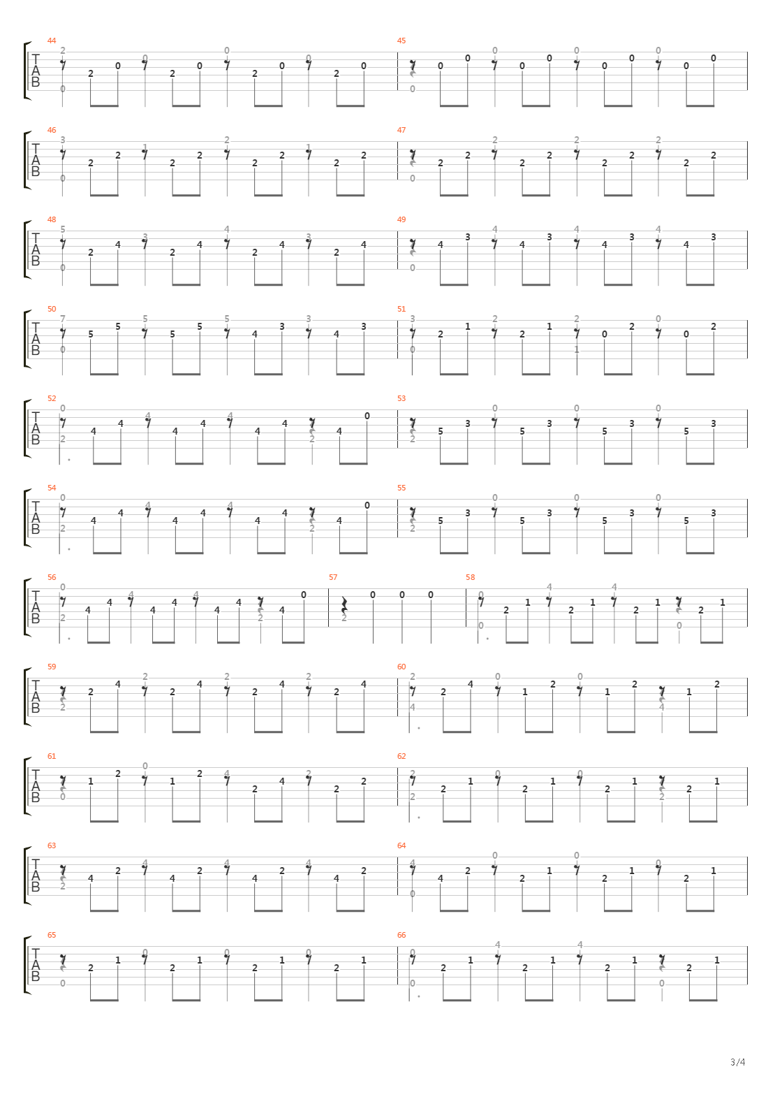 Opus 6 No 11 Etude 17吉他谱