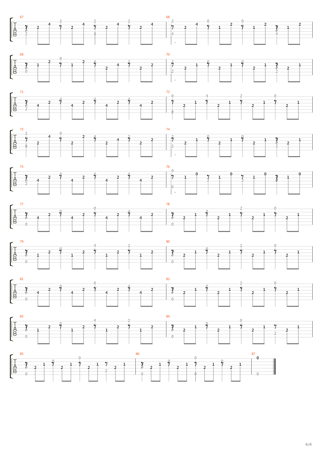 Opus 6 No 11 Etude 17吉他谱