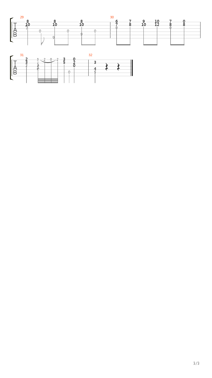 Opus 31 No10 Lecon In D Major吉他谱