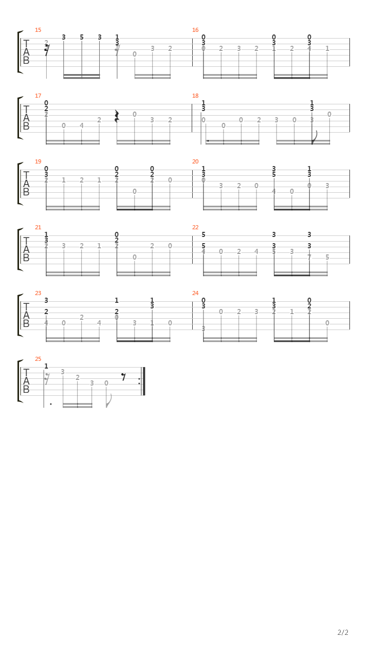 Opus 31 No 16吉他谱