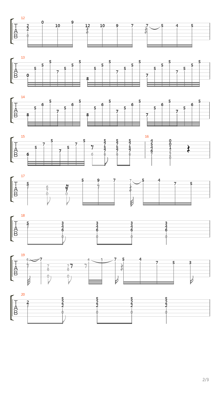 Opus 11 No 6吉他谱