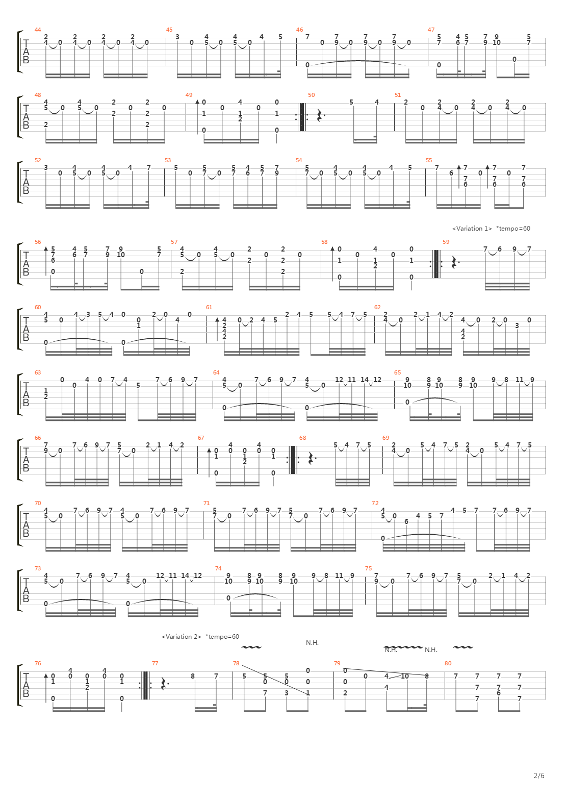 Variations From The Magic Flute吉他谱