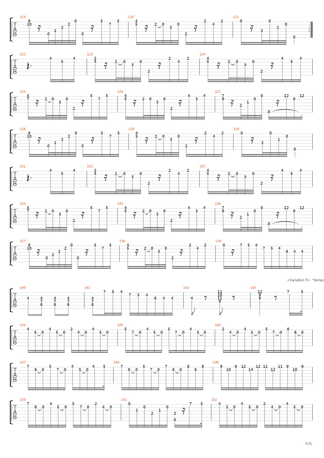 Variations From The Magic Flute吉他谱