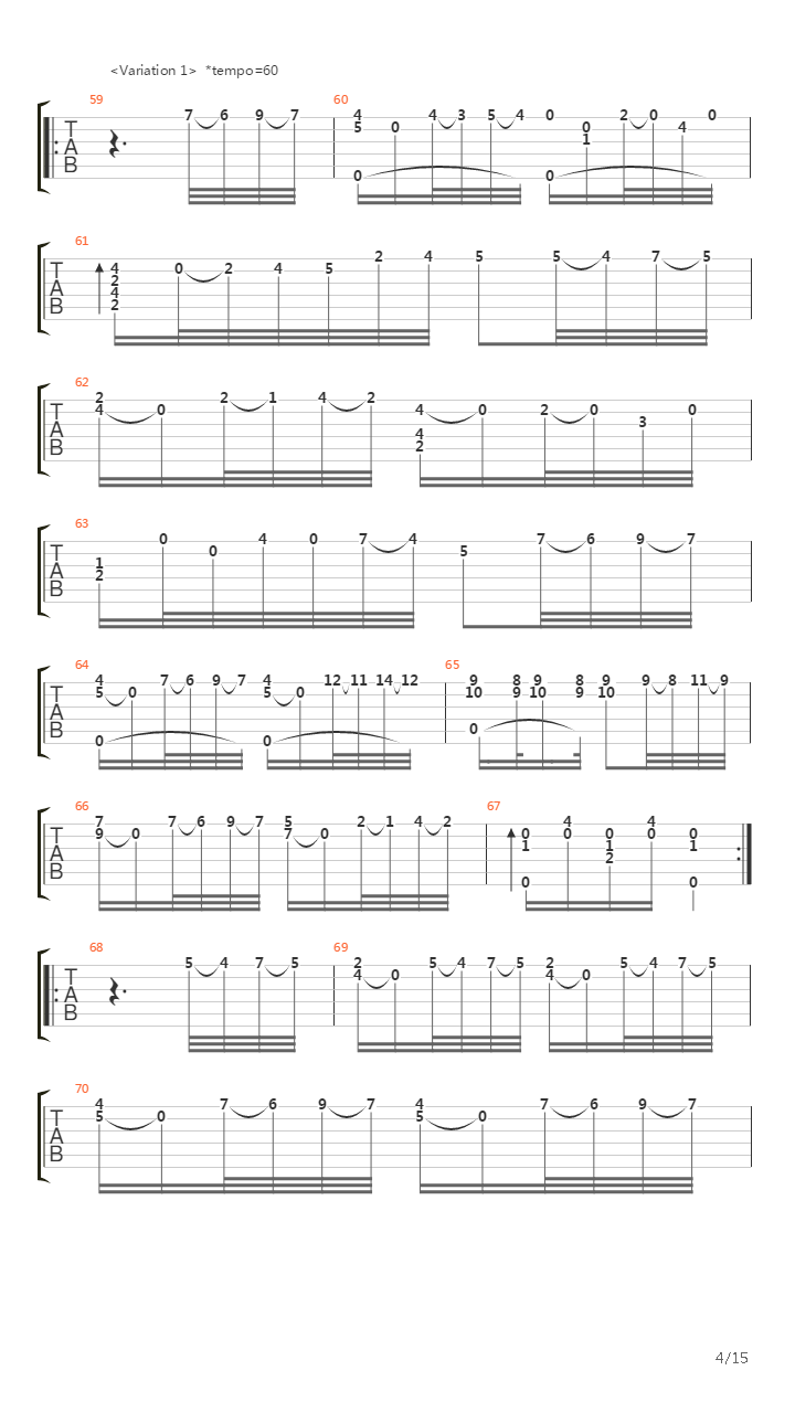 Variations From The Magic Flute吉他谱