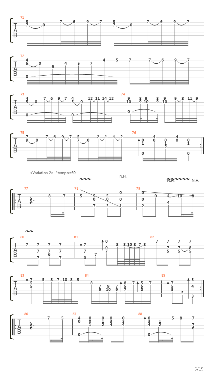Variations From The Magic Flute吉他谱