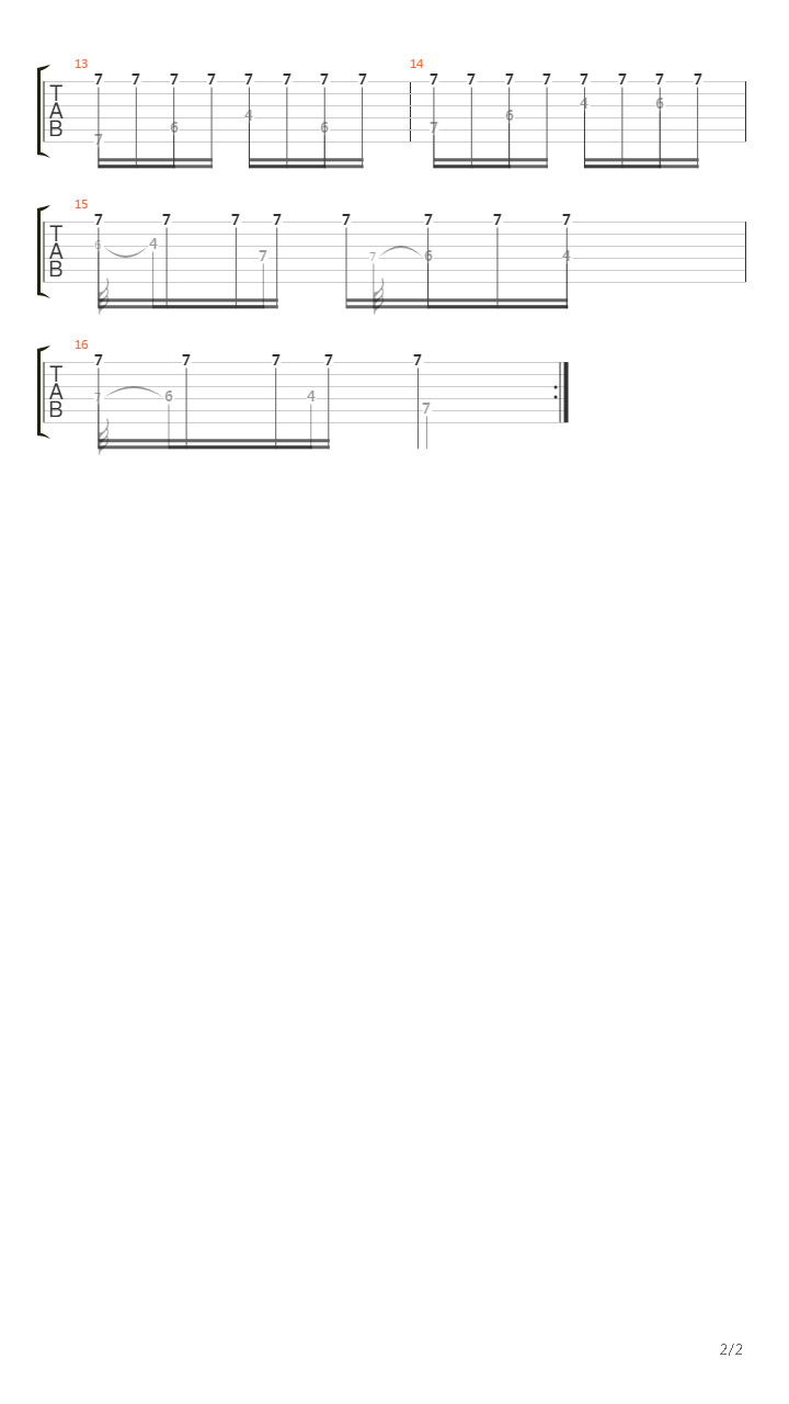 Allegretto In A吉他谱