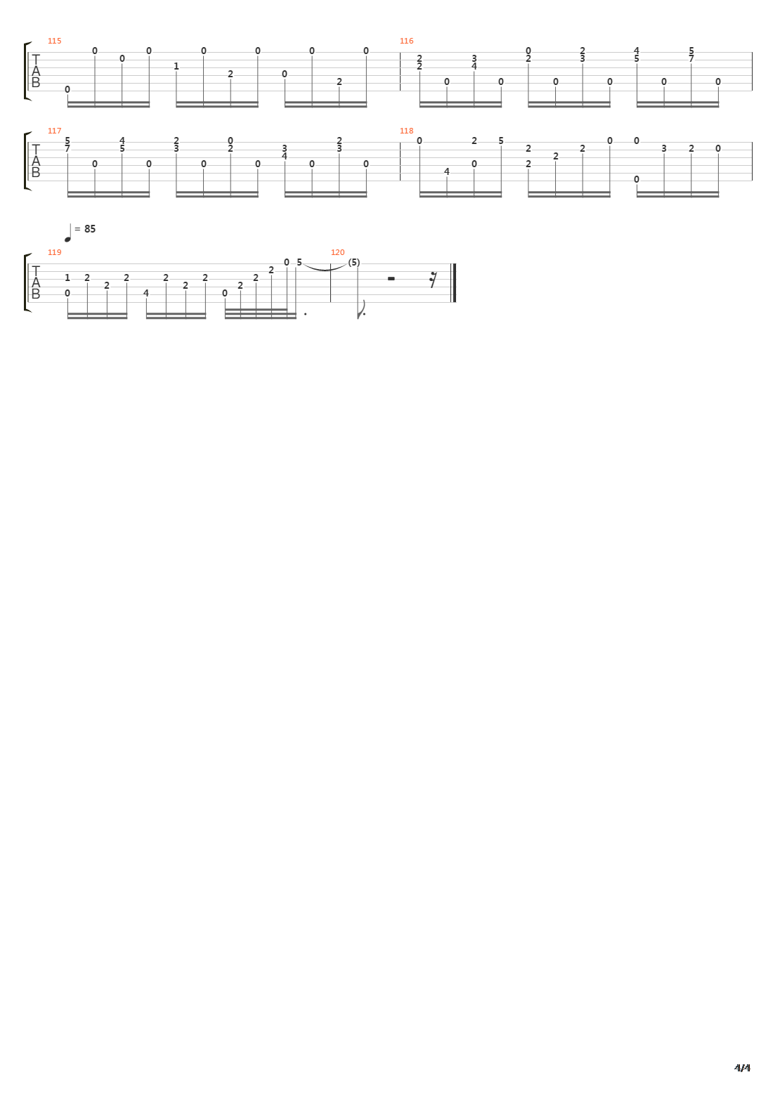 Allegretto Scherzando吉他谱