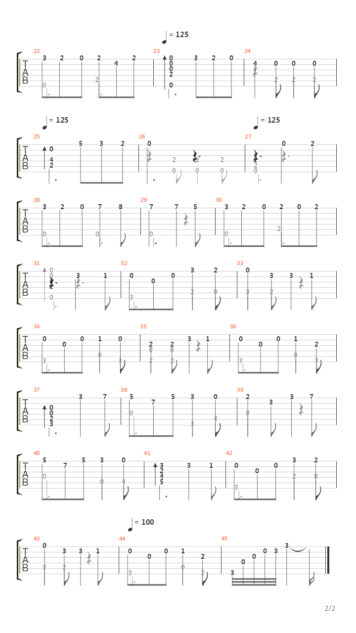 Allegretto Scherzando吉他谱