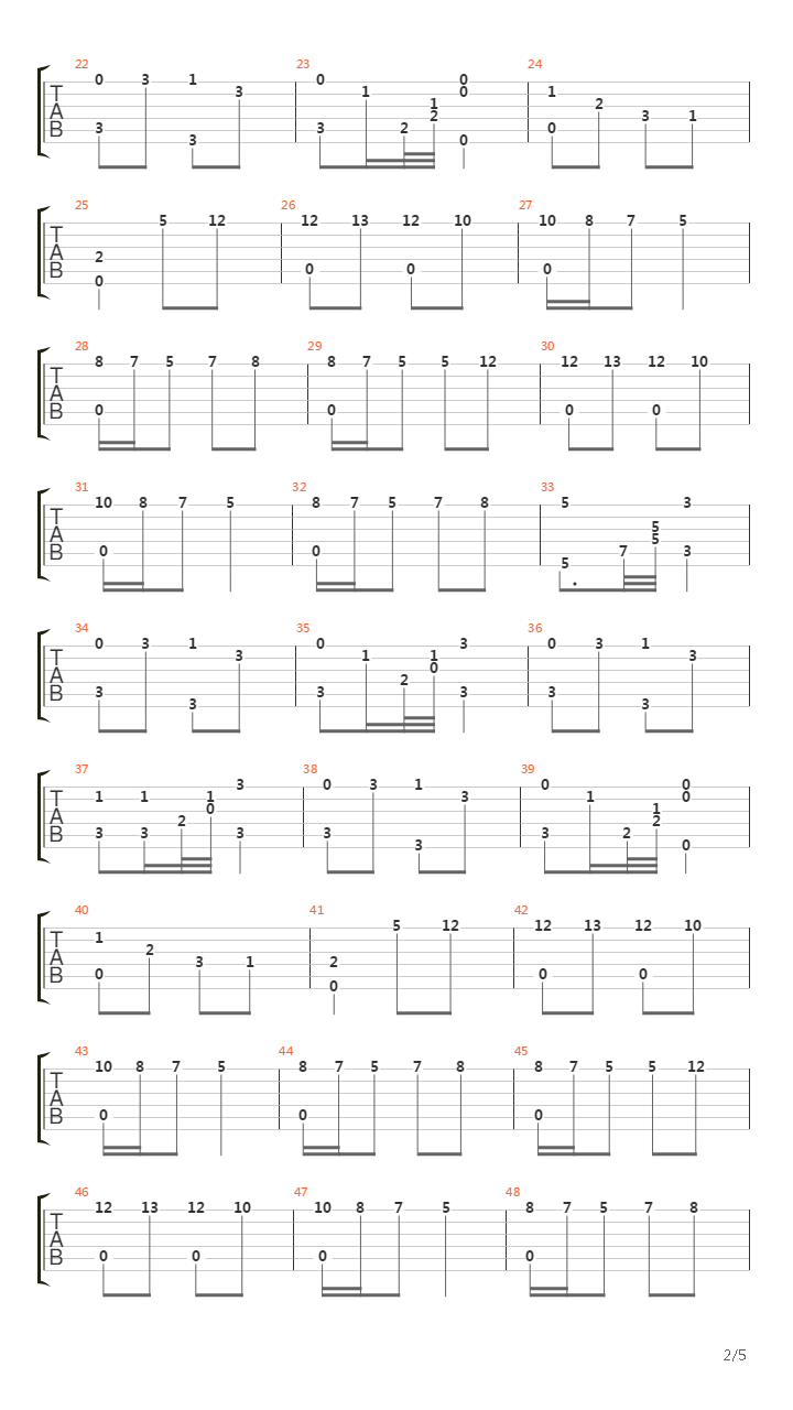 Allegretto吉他谱