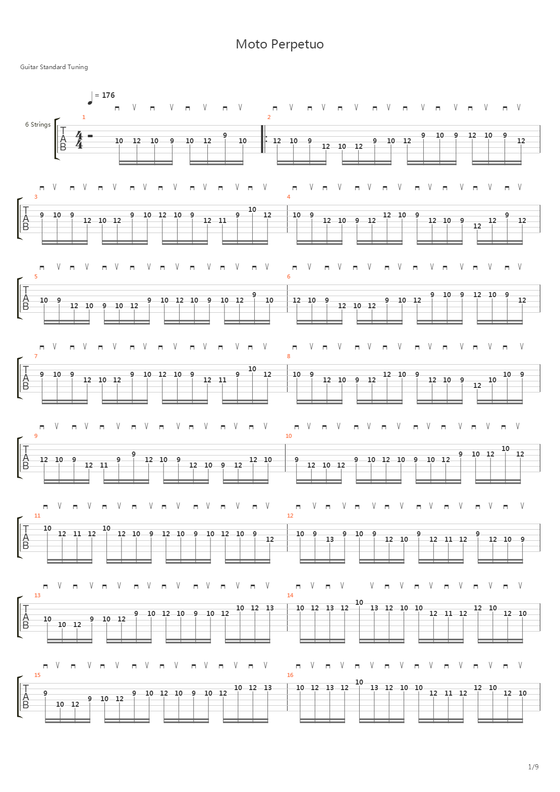 Moto Perpetuo吉他谱