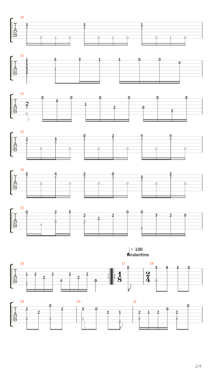 Sonata No 01 In A Ms 84(奏鸣曲)吉他谱