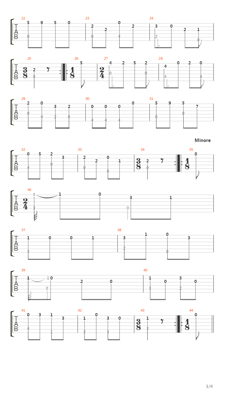 Sonata No 01 In A Ms 84(奏鸣曲)吉他谱
