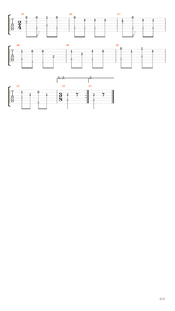 Sonata No 01 In A Ms 84(奏鸣曲)吉他谱