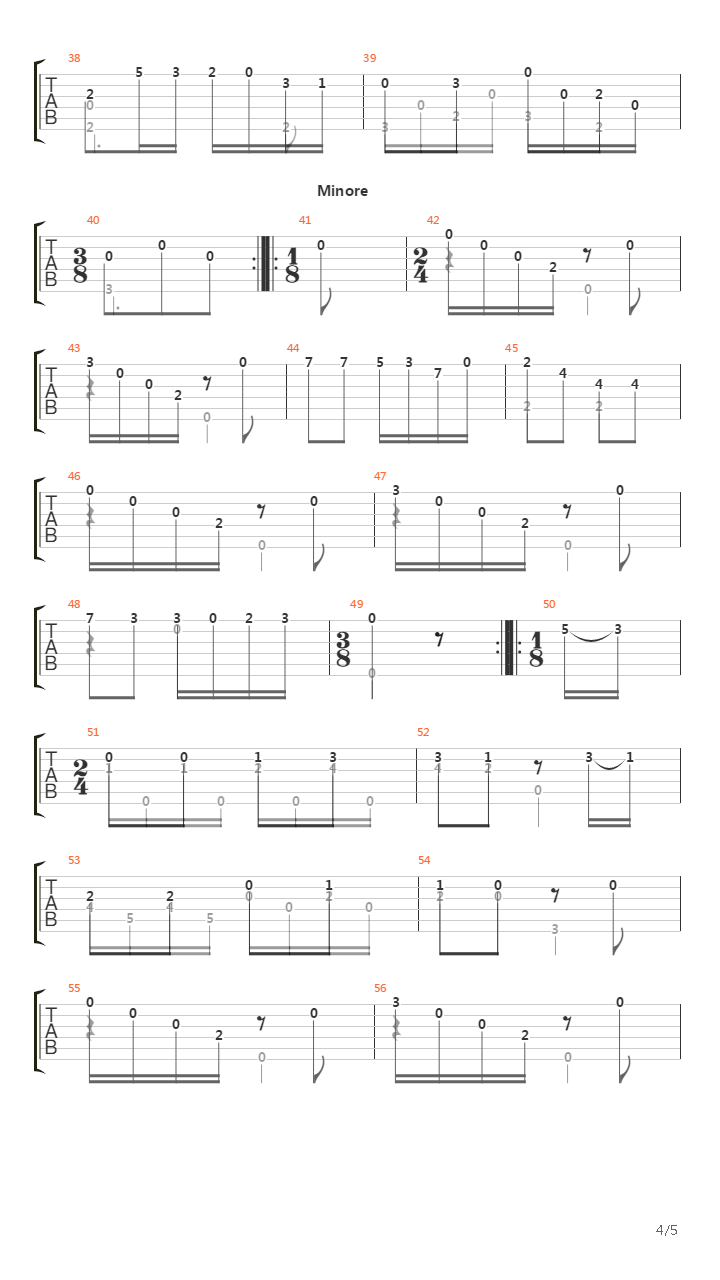 Sonata No 05 In G Ms 84(奏鸣曲)吉他谱