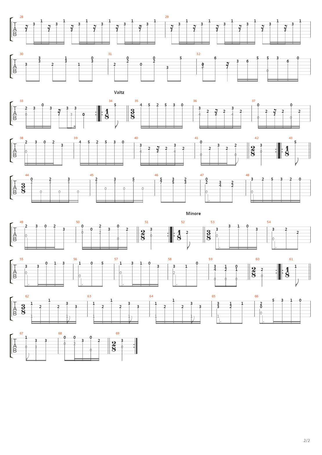 Sonata No 10 In D Ms 84(奏鸣曲)吉他谱