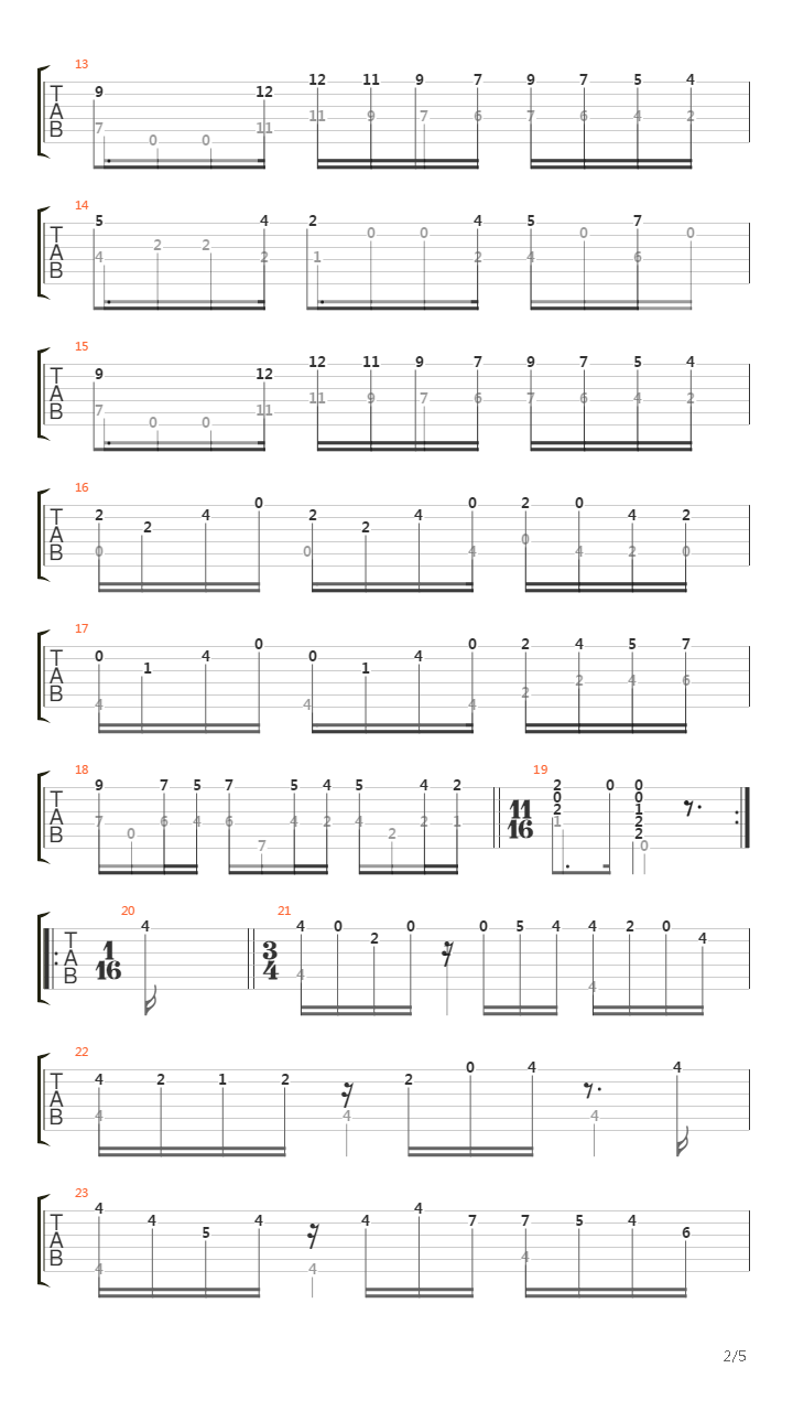 Sonata No 16 In E Ms 84(奏鸣曲)吉他谱