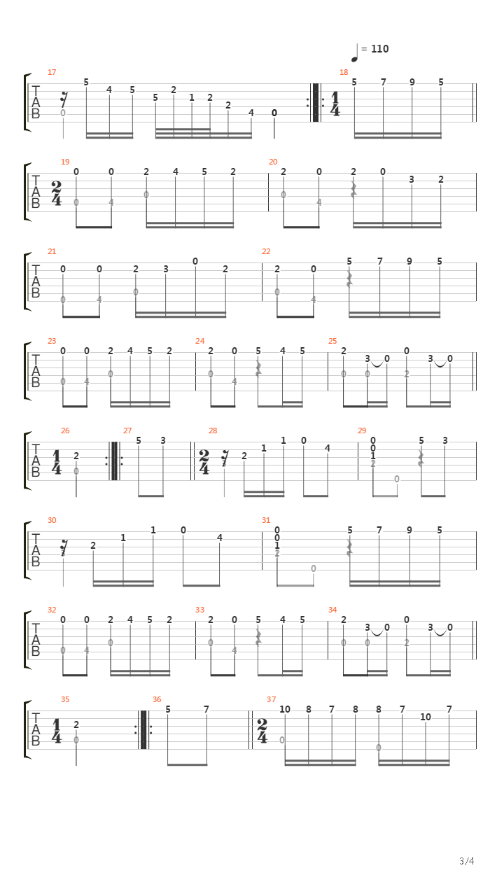 Sonata No 18 In A Ms 84(奏鸣曲)吉他谱