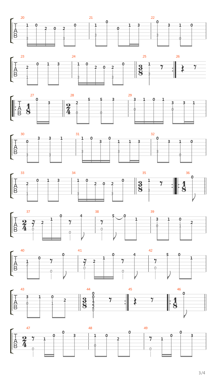 Sonata No 19 In C Ms 84(奏鸣曲)吉他谱