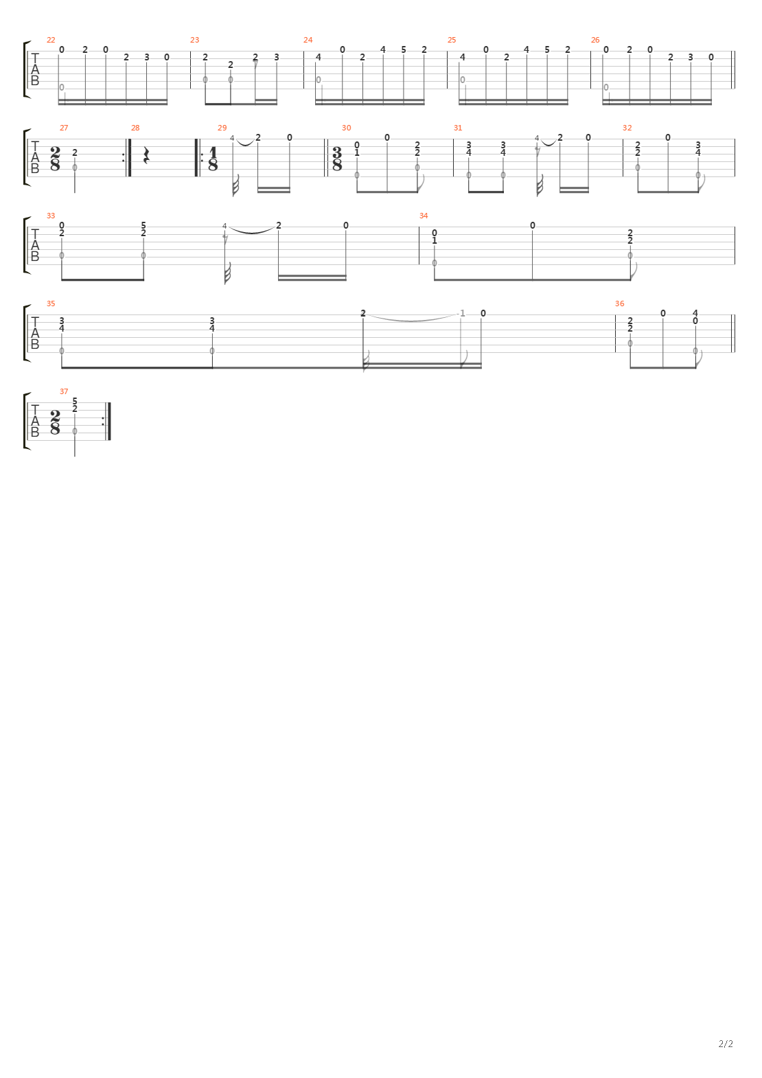 Sonata No 21 In A Ms 84(奏鸣曲)吉他谱