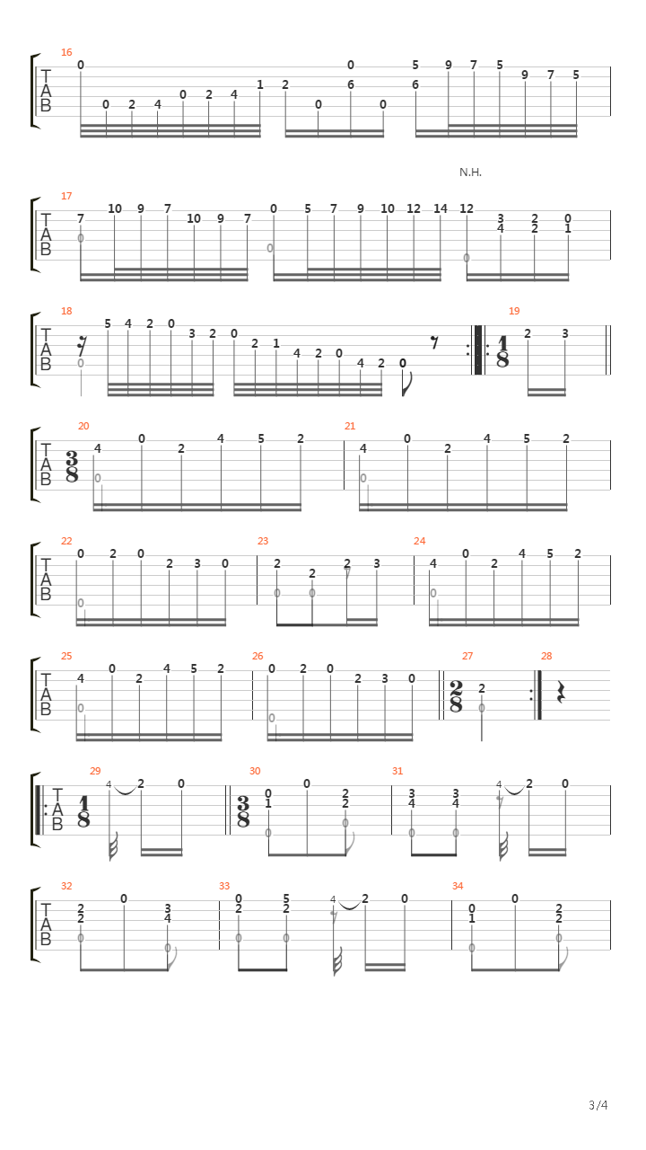 Sonata No 21 In A Ms 84(奏鸣曲)吉他谱