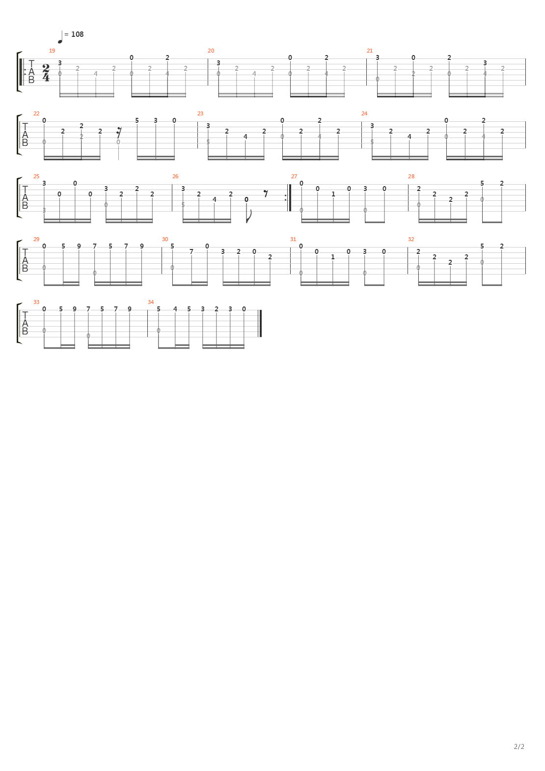 Sonata No 22 In D Ms 84(奏鸣曲)吉他谱