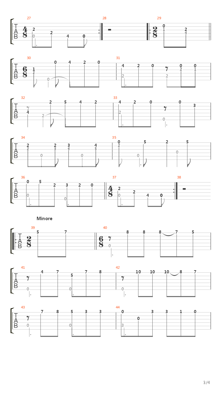 Sonata No 26 In A Ms 84(奏鸣曲)吉他谱